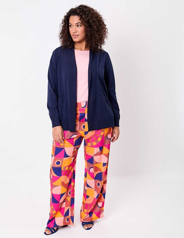 Plain long shawl-collar cardigan femme La Fianc&eacute;e