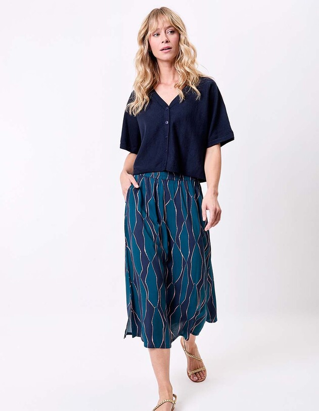 Flowy flared midi skirt femme La Fianc&eacute;e