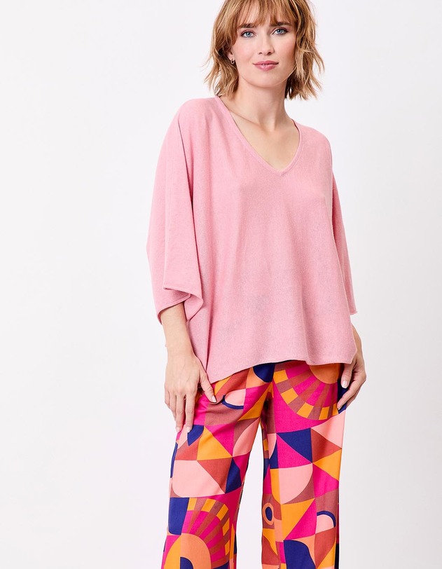 Plain fine and lightweight knit sweater femme La Fiancée