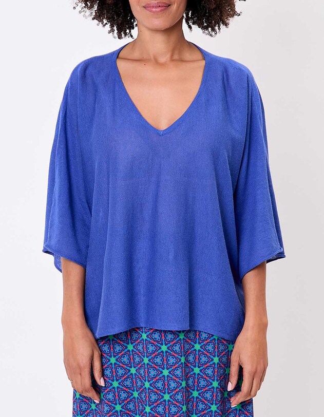 Plain fine and lightweight knit sweater femme La Fianc&eacute;e
