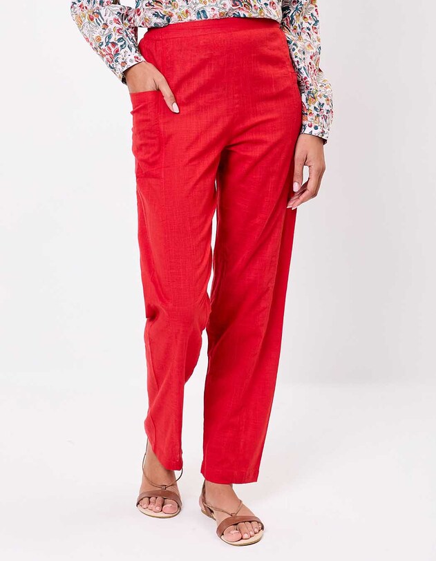 Straight organic cotton trousers with pockets femme La Fianc&eacute;e