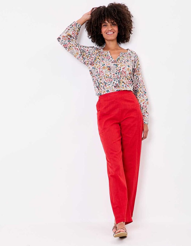 Straight organic cotton trousers with pockets femme La Fianc&eacute;e