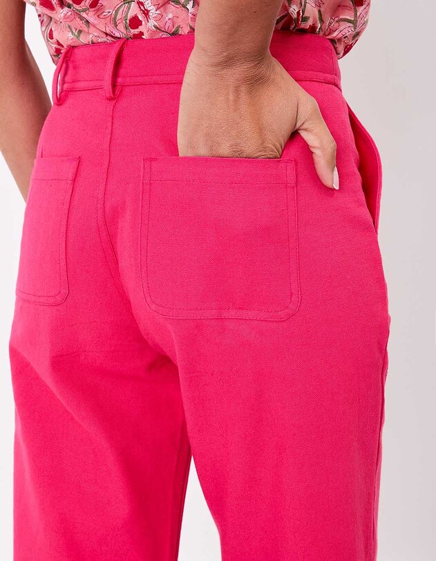 Straight thick organic cotton trousers femme La Fianc&eacute;e