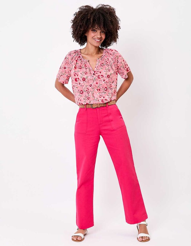 Straight thick organic cotton trousers femme La Fianc&eacute;e