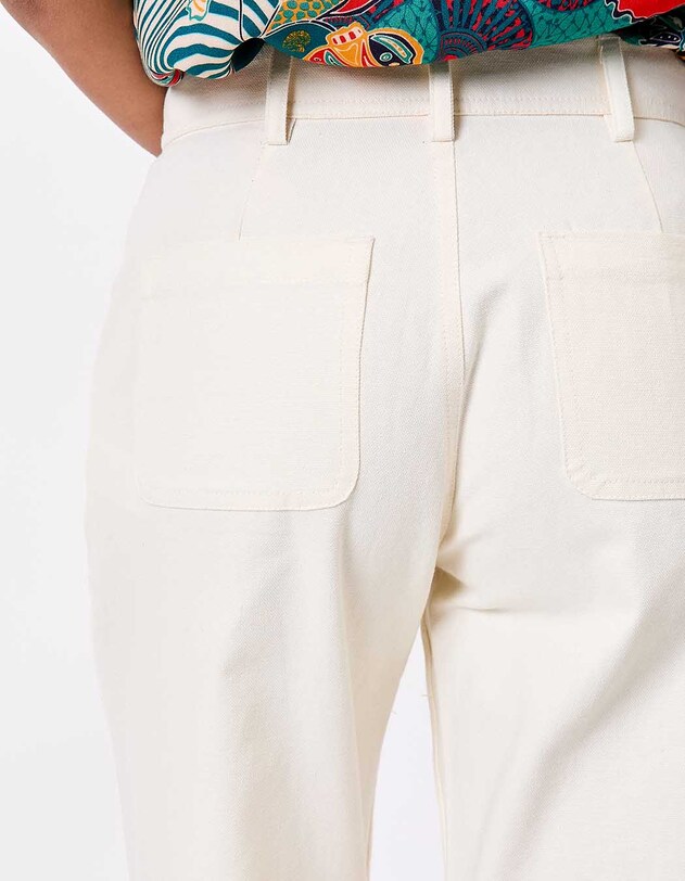 Straight thick organic cotton trousers femme La Fianc&eacute;e