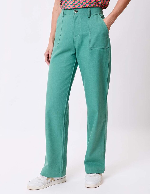 Straight thick organic cotton trousers femme La Fianc&eacute;e