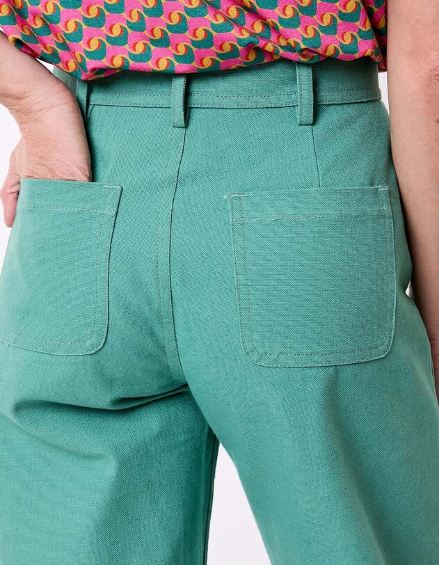 Straight thick organic cotton trousers femme La Fianc&eacute;e