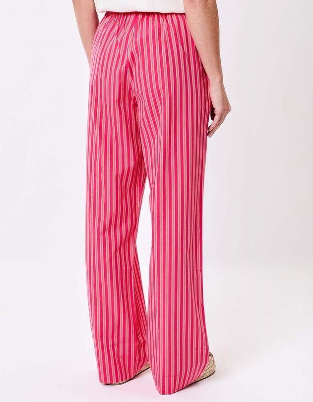 Striped organic cotton trousers femme La Fianc&eacute;e