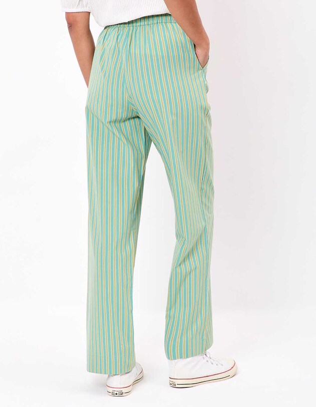 Striped organic cotton trousers femme La Fianc&eacute;e