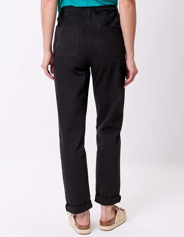 Fitted stretch cotton trousers femme La Fianc&eacute;e