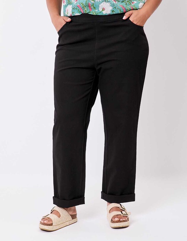 Fitted stretch cotton trousers femme La Fianc&eacute;e