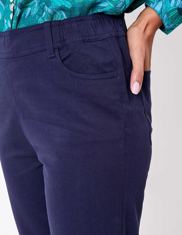 Fitted stretch cotton trousers femme La Fianc&eacute;e