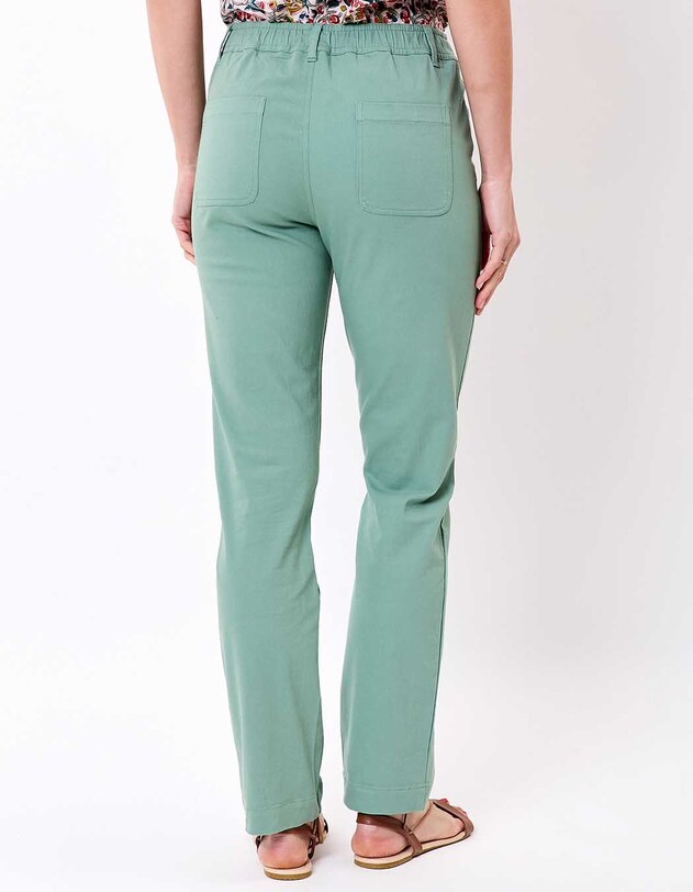 Fitted stretch cotton trousers femme La Fianc&eacute;e