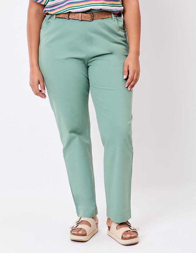 Fitted stretch cotton trousers femme La Fianc&eacute;e