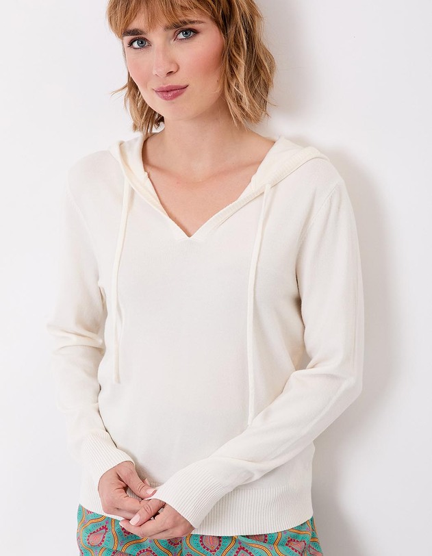 Plain women&rsquo;s hooded sweater femme La Fianc&eacute;e