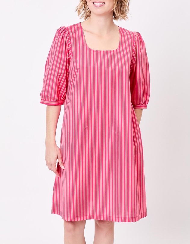 Striped organic cotton dress femme La Fianc&eacute;e