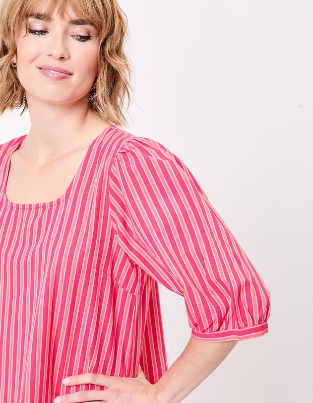 Striped organic cotton dress femme La Fianc&eacute;e