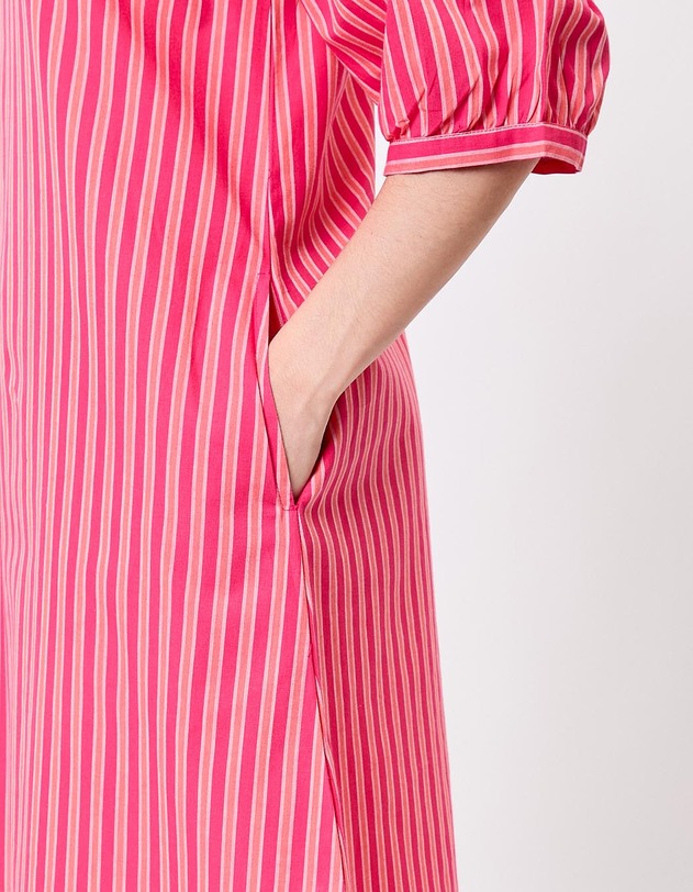 Striped organic cotton dress femme La Fianc&eacute;e