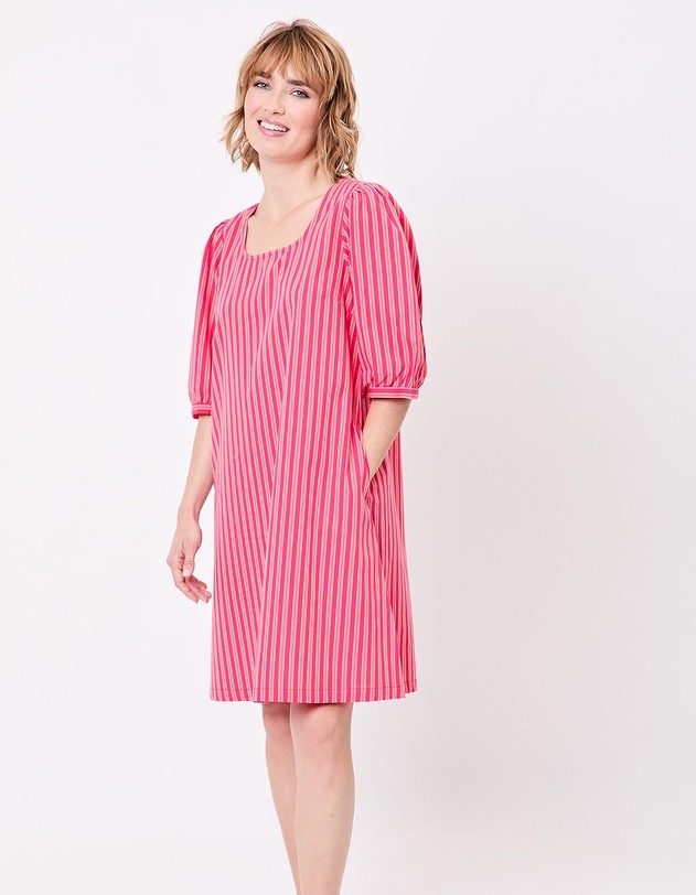 Striped organic cotton dress femme La Fianc&eacute;e