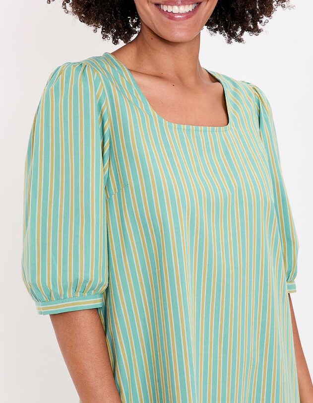 Striped organic cotton dress femme La Fianc&eacute;e