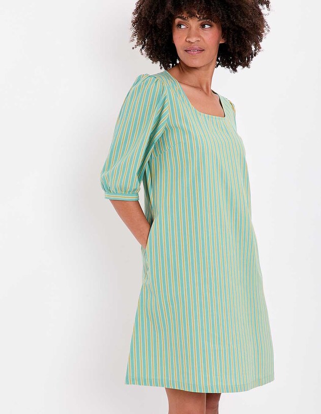 Striped organic cotton dress femme La Fianc&eacute;e