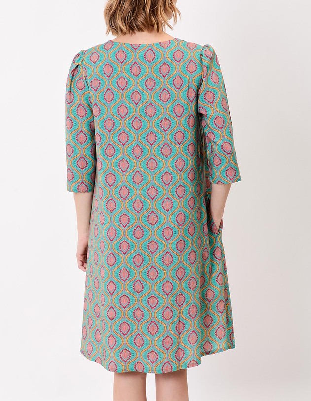 Flowy flared dress with 3/4 sleeves femme La Fianc&eacute;e
