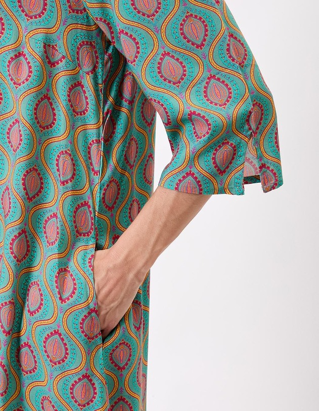 Flowy flared dress with 3/4 sleeves femme La Fianc&eacute;e