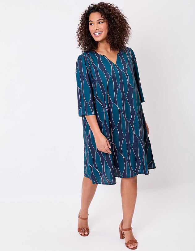Flowy flared dress with 3/6 sleeves femme La Fianc&eacute;e