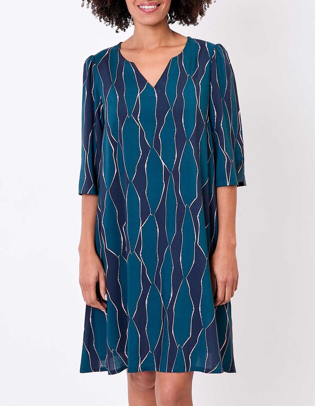 Flowy flared dress with 3/6 sleeves femme La Fianc&eacute;e