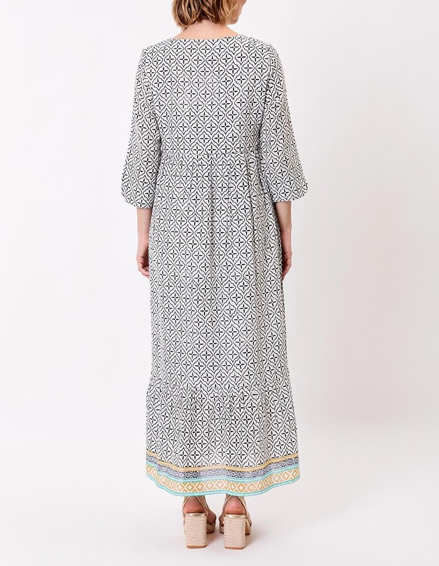 Long printed cotton voile dress femme La Fianc&eacute;e