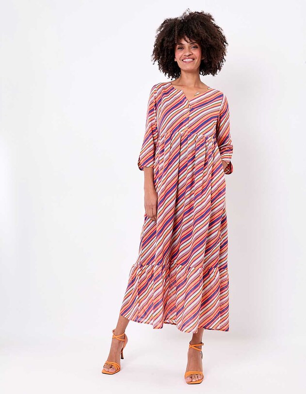 Long printed cotton voile dress femme La Fianc&eacute;e