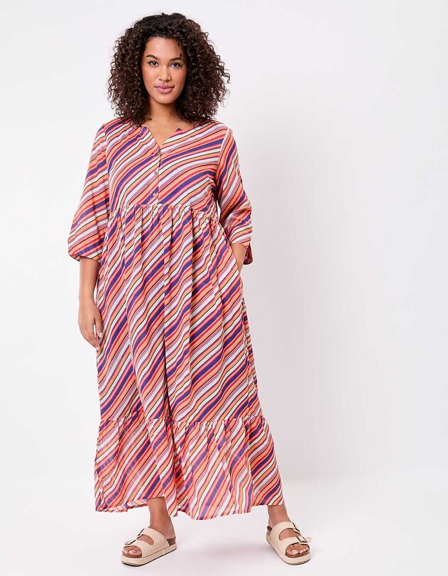 Long printed cotton voile dress femme La Fianc&eacute;e