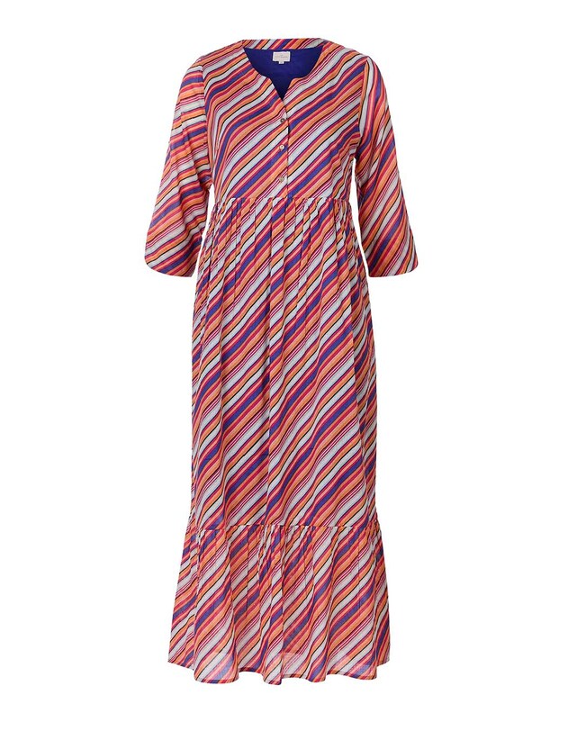Long printed cotton voile dress femme La Fianc&eacute;e