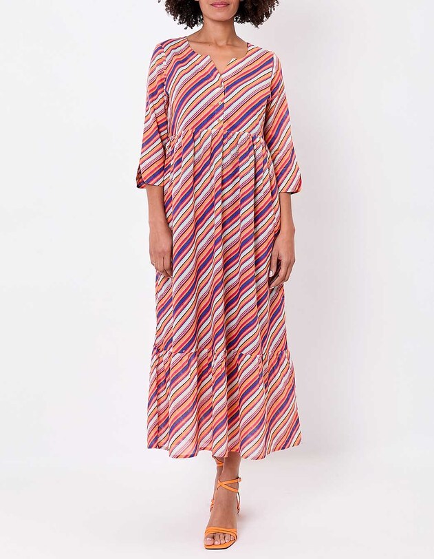 Long printed cotton voile dress femme La Fianc&eacute;e
