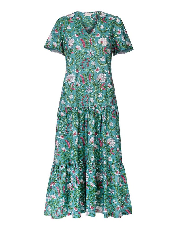 Long cotton dress with ruffles femme La Fianc&eacute;e