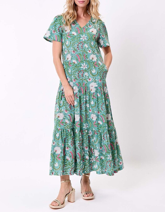 Long cotton dress with ruffles femme La Fianc&eacute;e