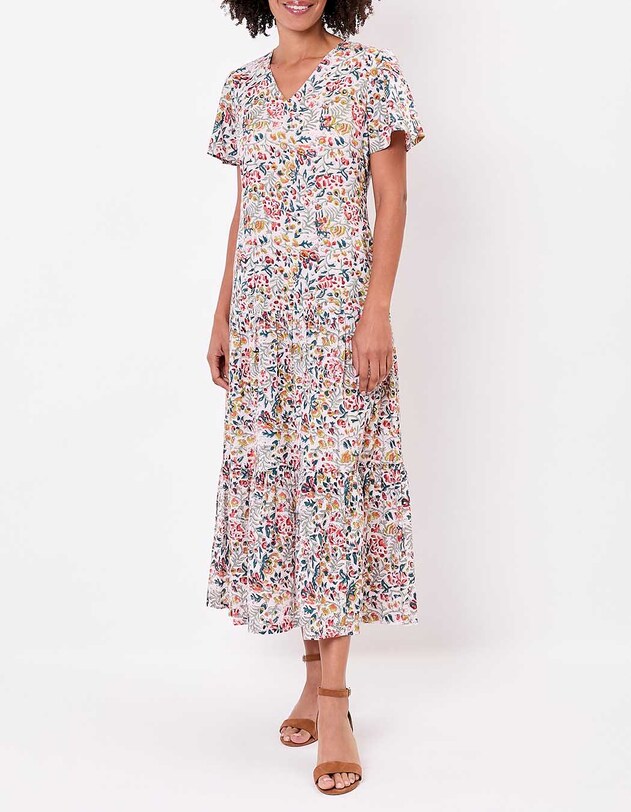Long cotton dress with ruffles femme La Fianc&eacute;e
