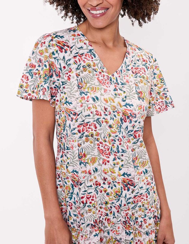 Long cotton dress with ruffles femme La Fianc&eacute;e