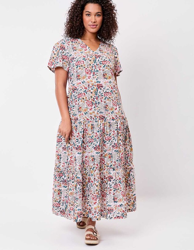 Long cotton dress with ruffles femme La Fianc&eacute;e