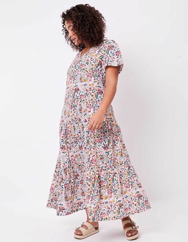 Long cotton dress with ruffles femme La Fianc&eacute;e
