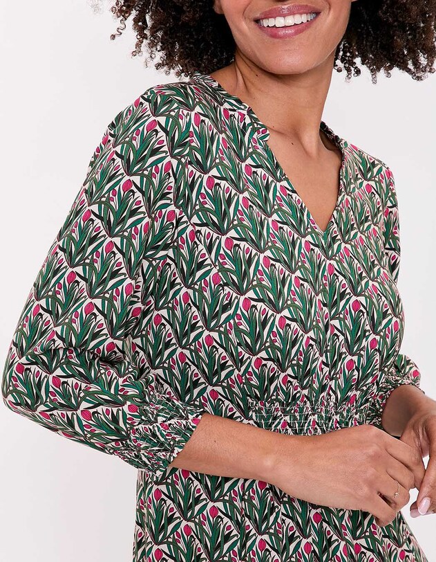 Fitted flowy midi dress femme La Fianc&eacute;e