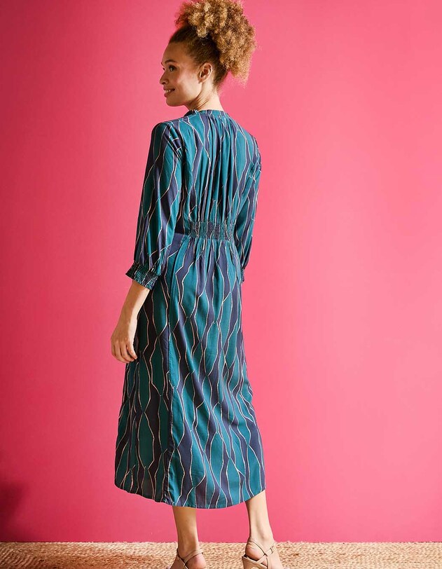 Fitted flowy midi dress femme La Fianc&eacute;e