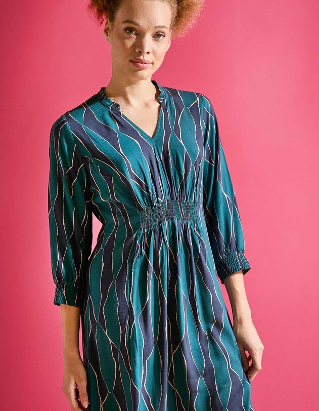Fitted flowy midi dress femme La Fianc&eacute;e