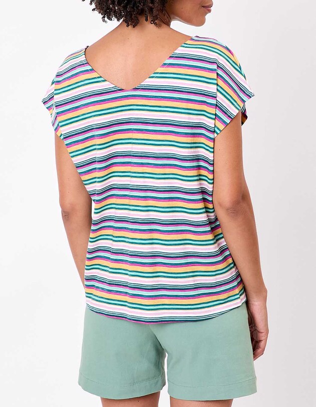 Organic cotton V-neck T-shirt femme La Fianc&eacute;e