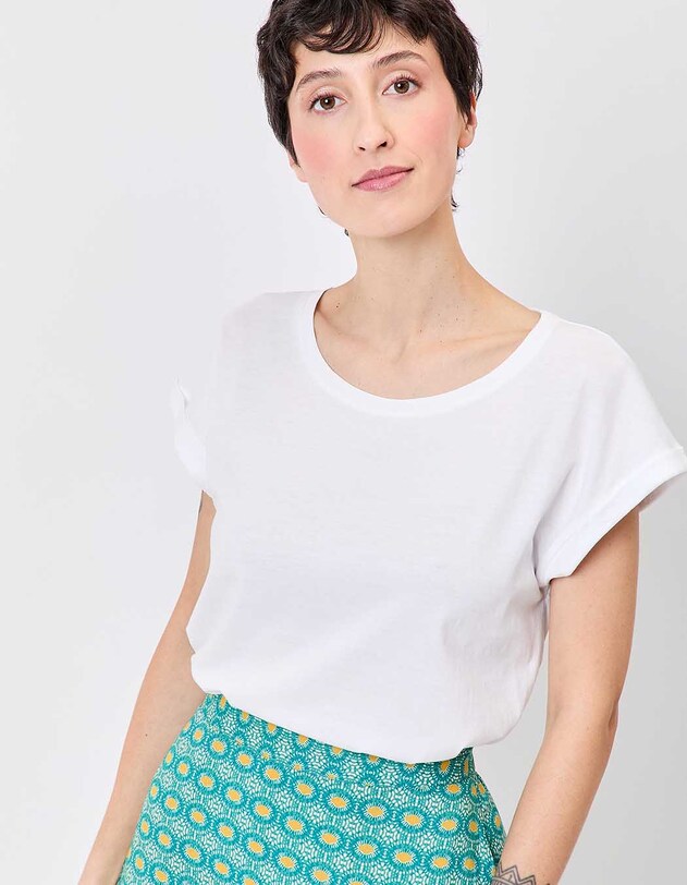 Organic cotton lace T-shirt femme La Fianc&eacute;e