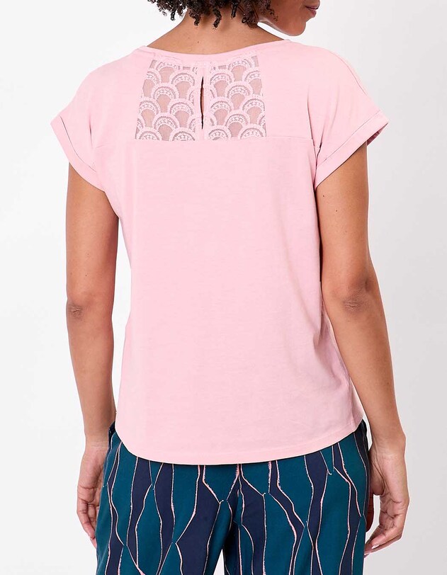 Organic cotton lace T-shirt femme La Fianc&eacute;e