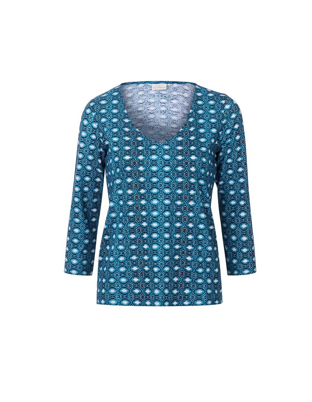 Printed 3/4 sleeve organic cotton T-shirt femme La Fiancée
