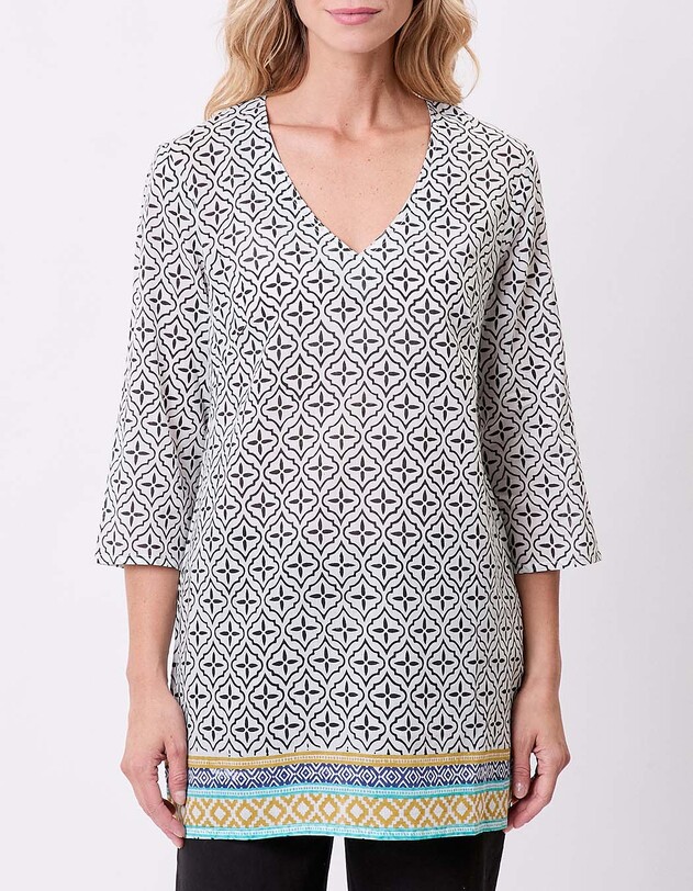 Printed organic cotton women&rsquo;s tunic femme La Fianc&eacute;e