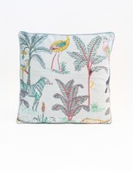 Square printed velvet cushion femme La Fiancée