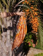 Printed silk scarf femme La Fiancée